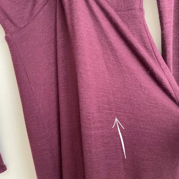 Aritzia Wilfred Free Paige Twist Front Longsleeve Dress in Cardamon NWT - Picture 12 of 15